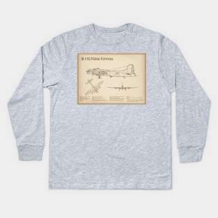 Boeing B-17 Flying Fortress Bomber - SD Kids Long Sleeve T-Shirt